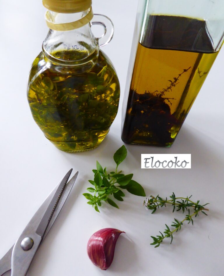 Huile d’olive aromatisée au basilic / aux saveurs provençales (2 recettes)