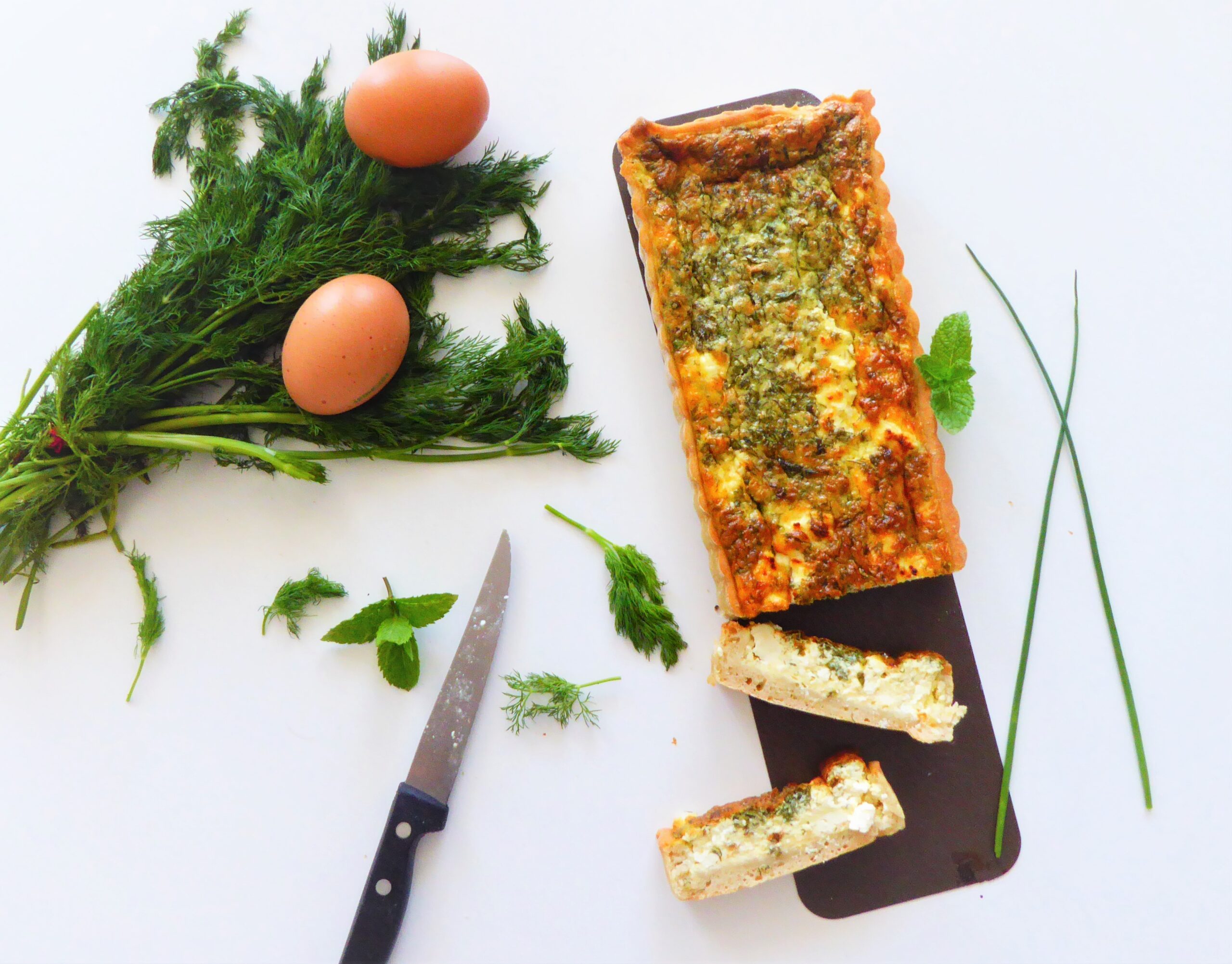 Tarte à la feta et aux herbes