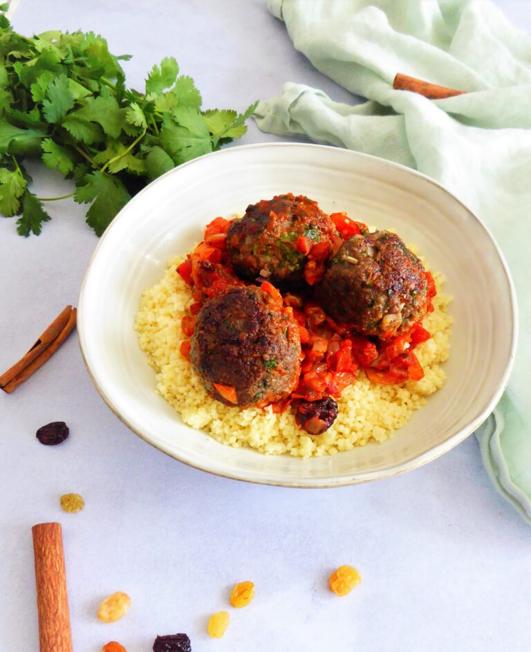 Mes boulettes à l’orientale : épices, raisins secs et coriandre