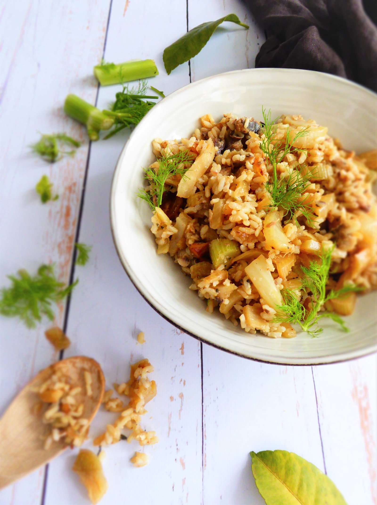 riz complet aux sardines, fenouil et citron