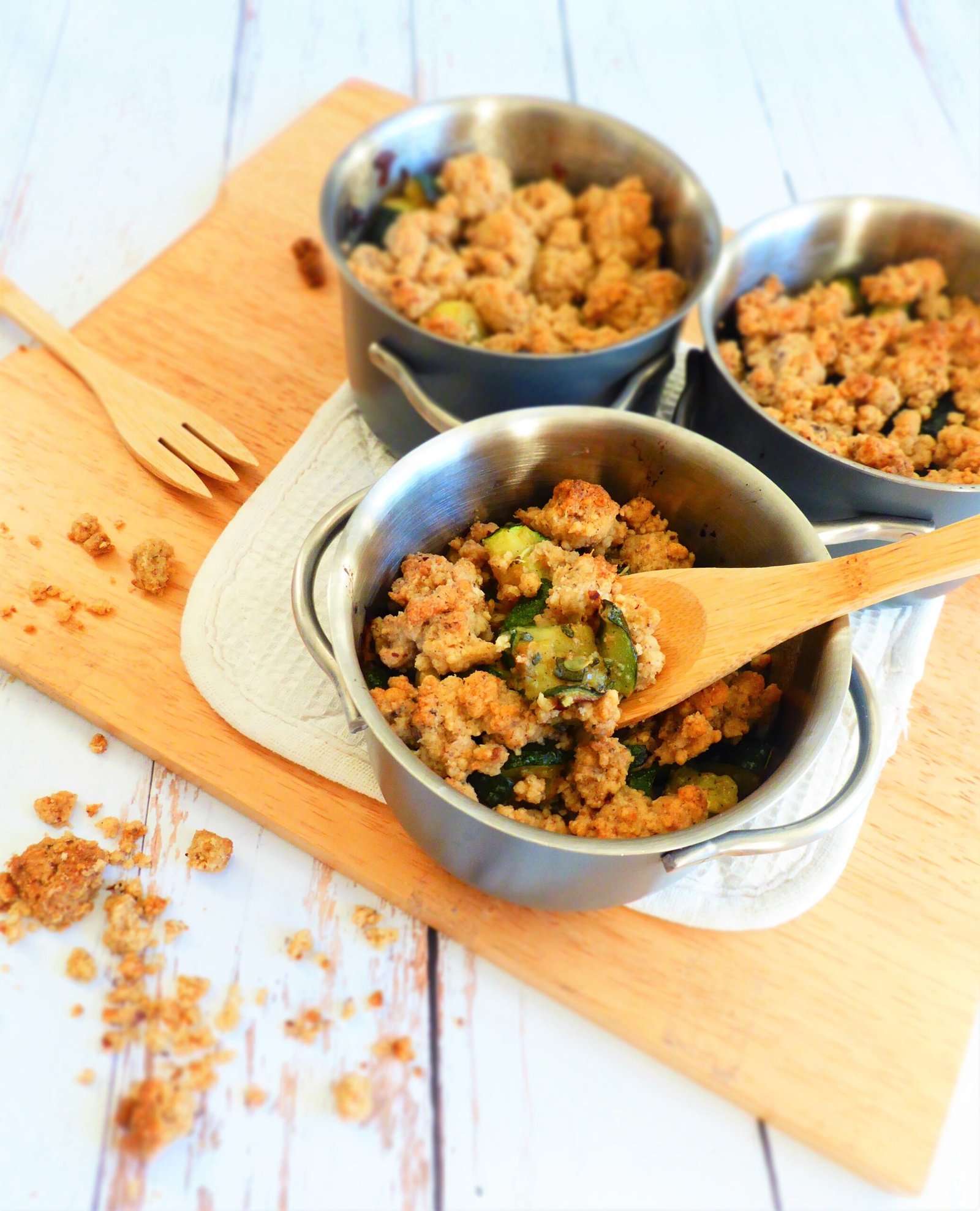 crumble courgettes parmesan et sauge